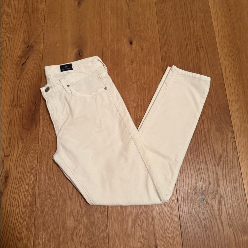 AG Adriano Goldschmied Women's Cream Slim Pants